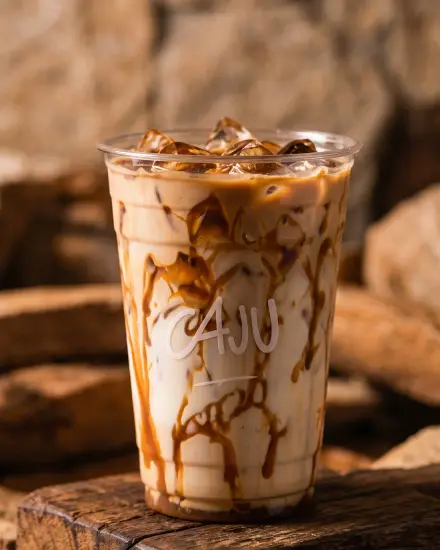 Café gelado com caramelo