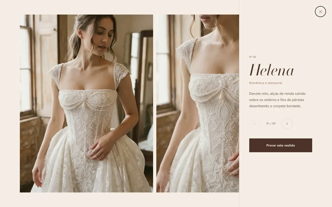 Vestido: Cada modelo numa janela